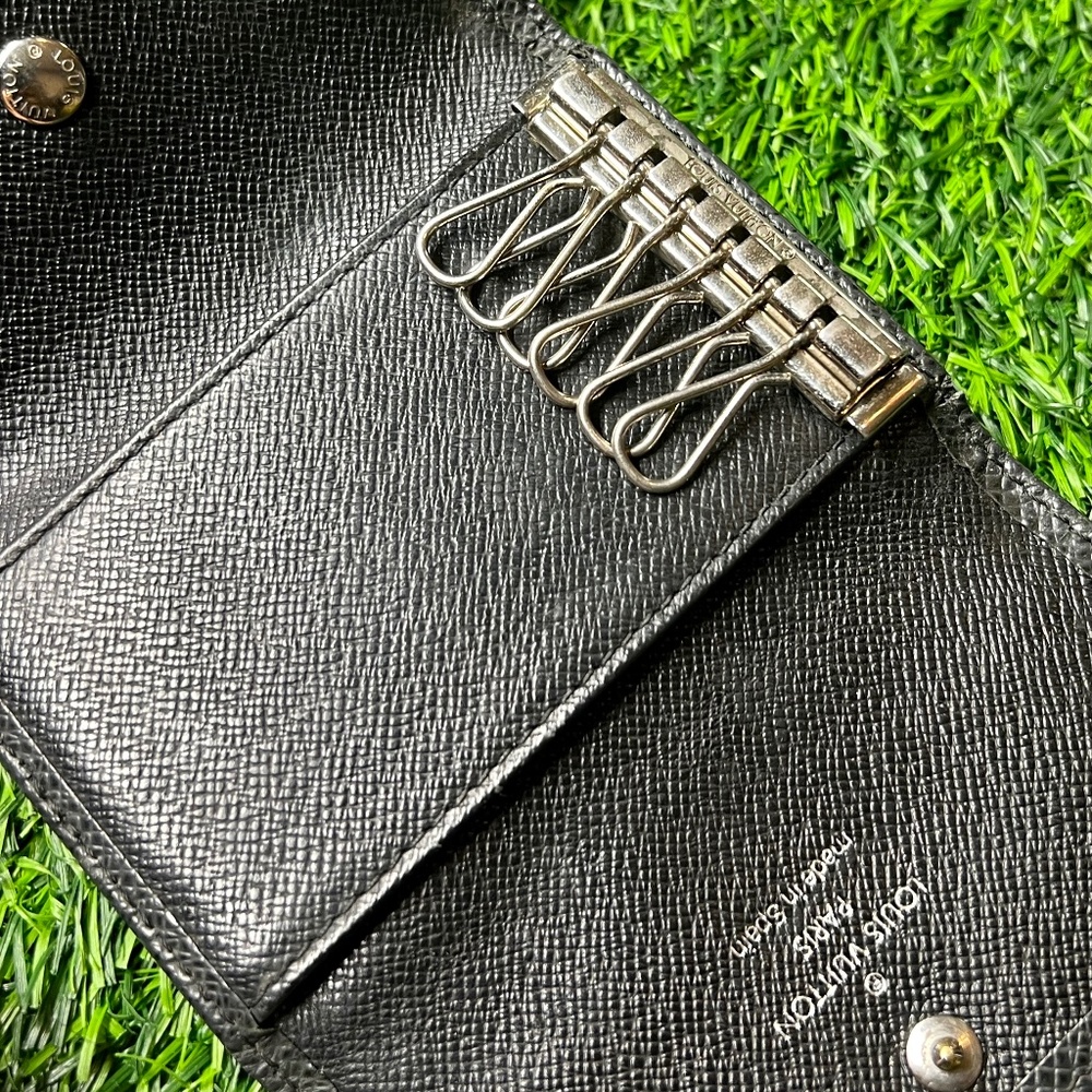 Vintage 2000s Louis Vuitton Tiara Noir Leather 6 Key Case Wallet - Picture 7 of 9